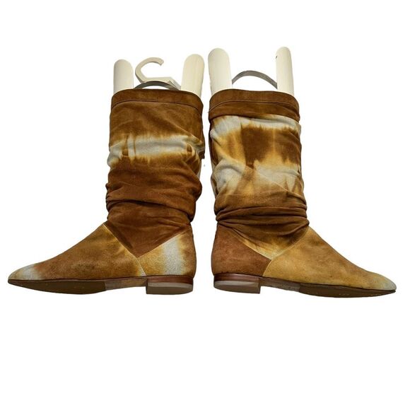 Brian Atwood Tie Dye Suede Women's Brown Ontario Batik Boots Size 6 - Picture 6 of 9